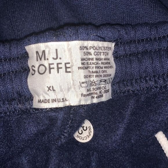 M.J. Soffe Navy Sweatpants XL Elastic Waistband 50/50 Cotton & Polyester Made In - Picture 4 of 11